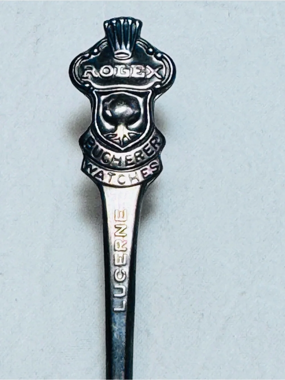 Antique Rolex Watches Silver Plated Spoon Bucherer Lion Lucerne Switzerland